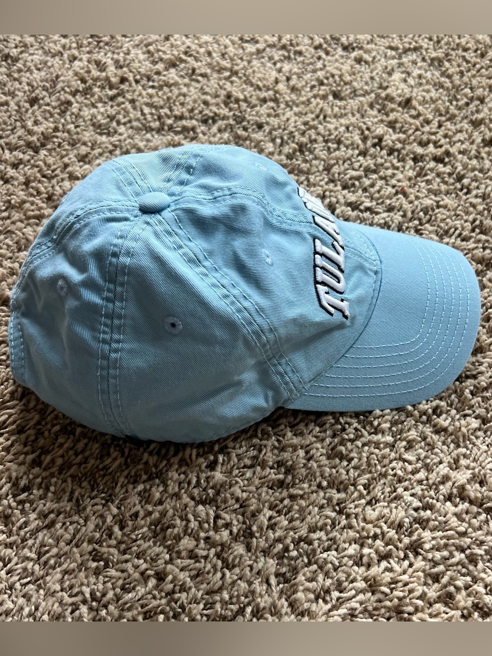 Tulane Baseball Cap in Light Blue - Unisex OS Adult Hat - Picture 4 of 7